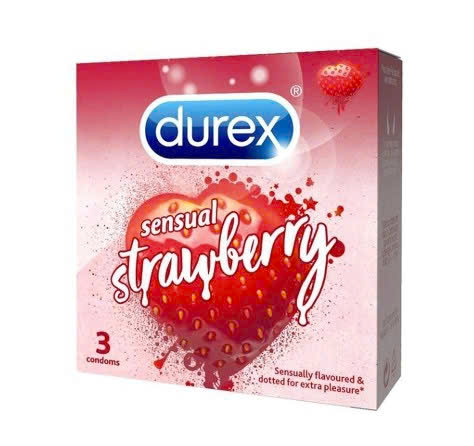 Durex Sensual Strawberry (Hộp 3 cái)